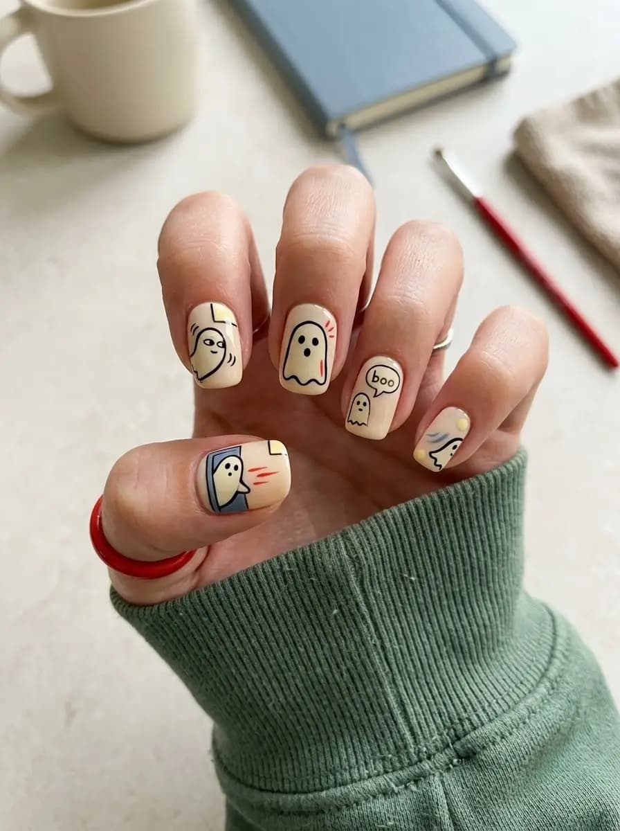 31 Ghost Nail Designs That Make Spooky Season Look Surprisingly Chic