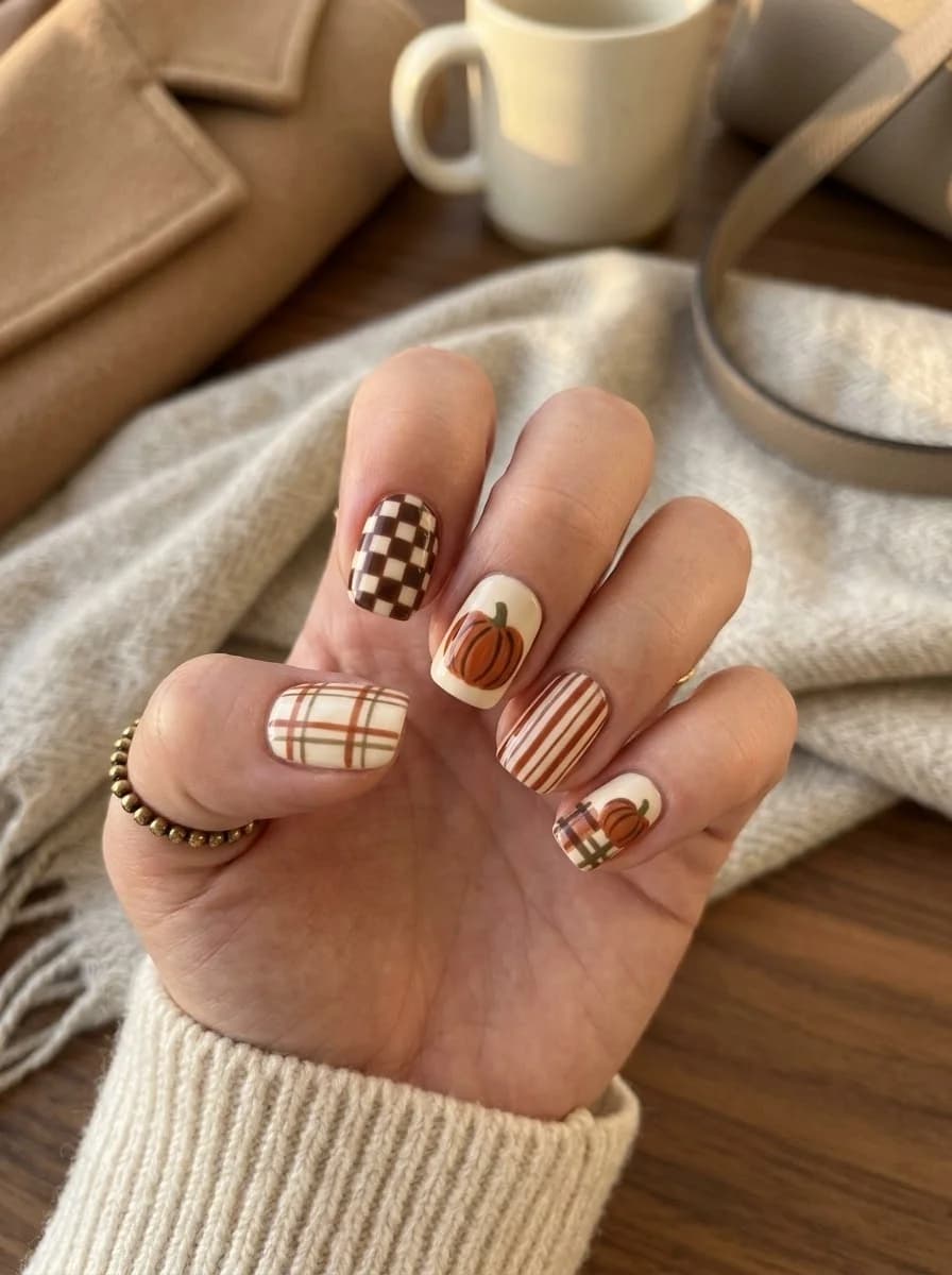 Cozy Pumpkin Nails That Make Pumpkin Spice Season Look Even Better 💅
