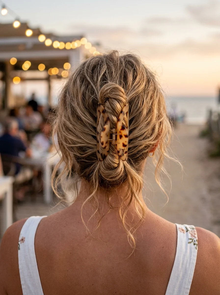 Effortless Braided Claw Clip Updo