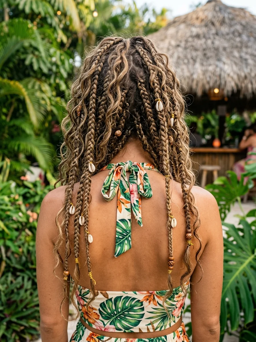 Boho Beach Braids with Shells