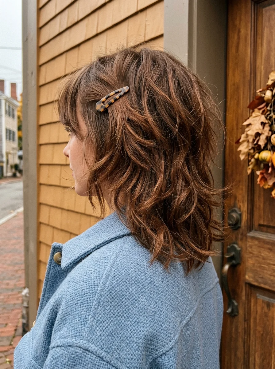 Modern Shag with Tortoiseshell Clip