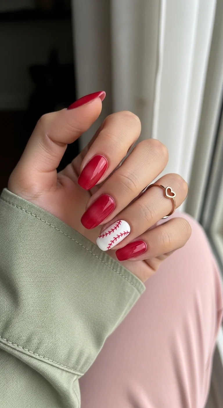 28 Cute & Sporty Baseball Game Nail Ideas for 2026 βΎ