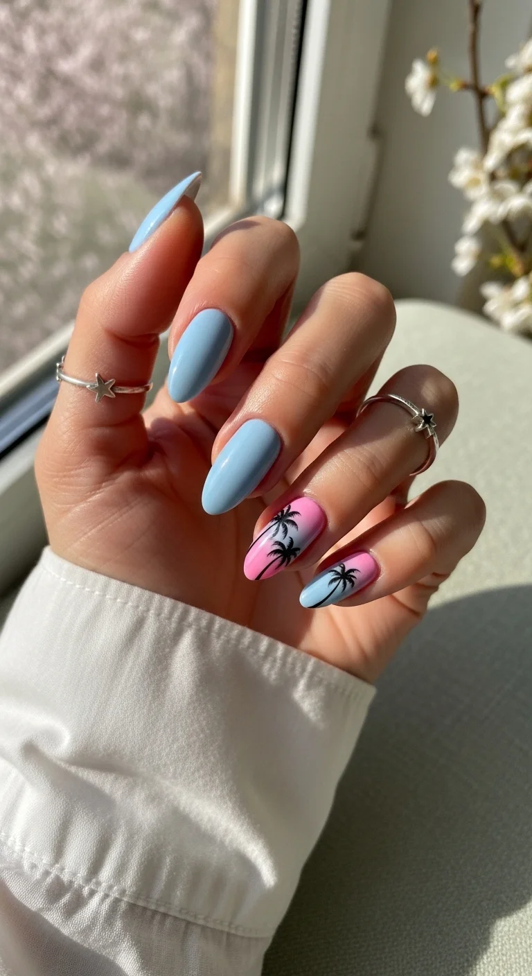 35 Palm Tree Nail Art Ideas that are the Most Iconic Nail Art Designs π΄