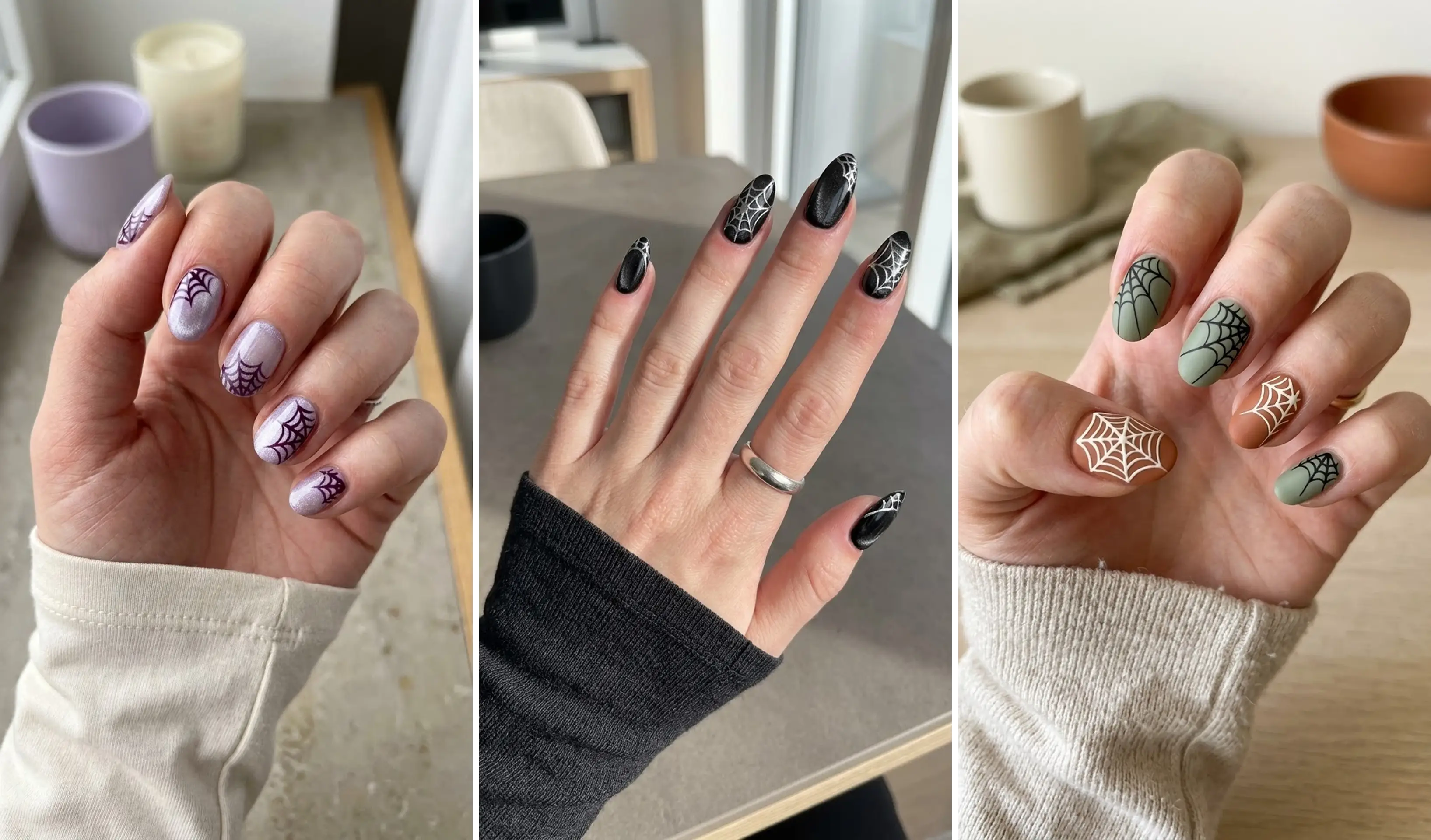 30 Hauntingly Glam Spider Web Nails That Will Elevate Your Spooky Season Style